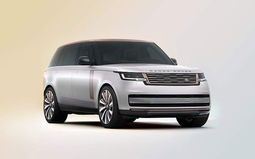 2022, Land Rover Range Rover, , front view, exterior, luxury SUV, New White Range Rover, British Cars, Land Rover HD wallpaper