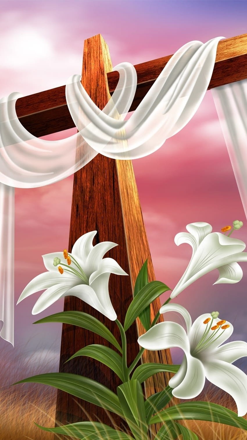 Jesus Cross, Painting HD phone wallpaper