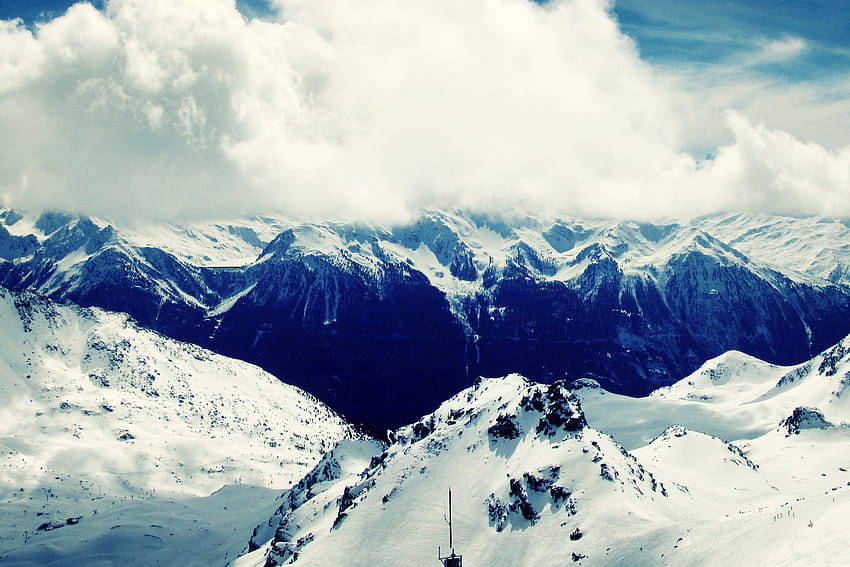 Nature, Mountains, Snow, Vertex, France, Tops, Val Thorens, Val Thorans HD wallpaper