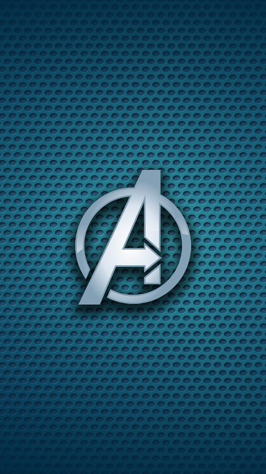 ตราสัญลักษณ์ The avengers โลโก้พื้นหลังสีน้ำเงิน Marvel Avengers Mobile วอลล์เปเปอร์โทรศัพท์ HD