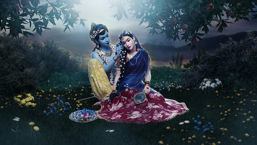 Radha Krishna, Columpio de Radha Krishna fondo de pantalla