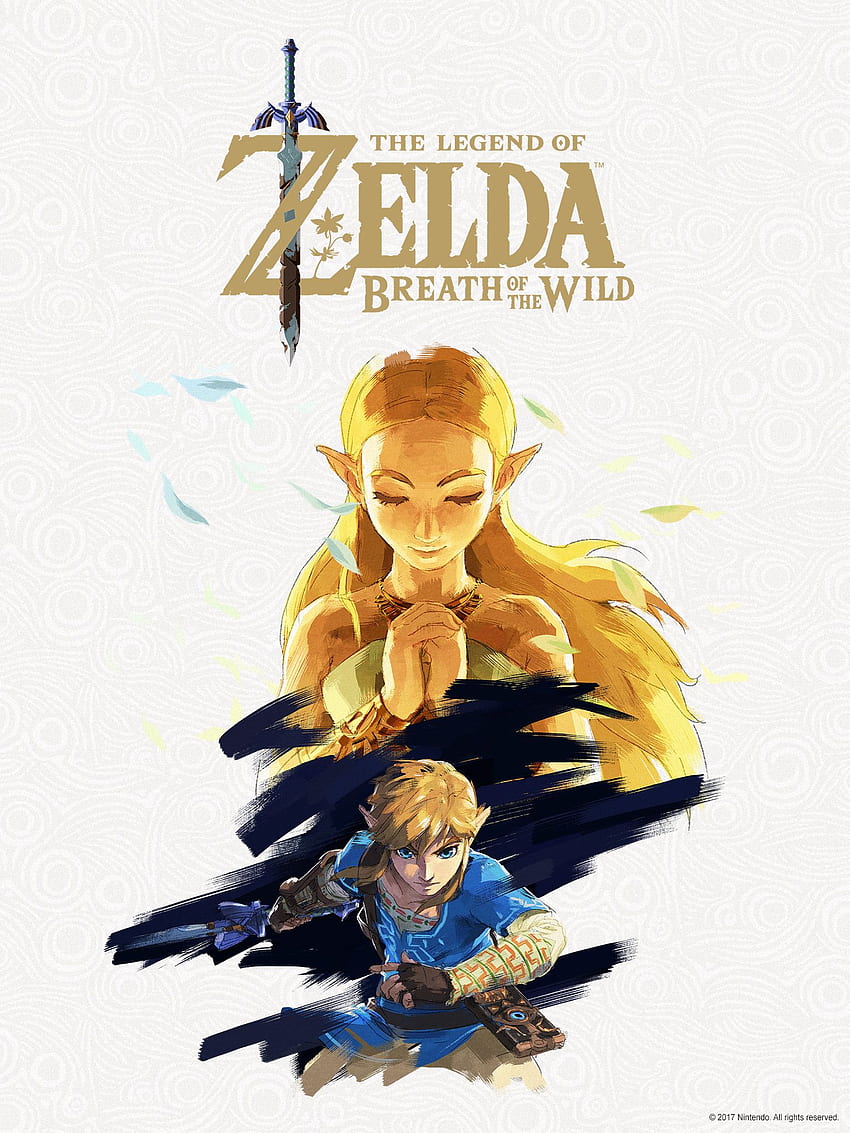The Legend of Zelda™: Breath of the Wild untuk sistem permainan rumahan Nintendo Switch™ dan konsol Wii U™, Black and White Zelda wallpaper ponsel HD