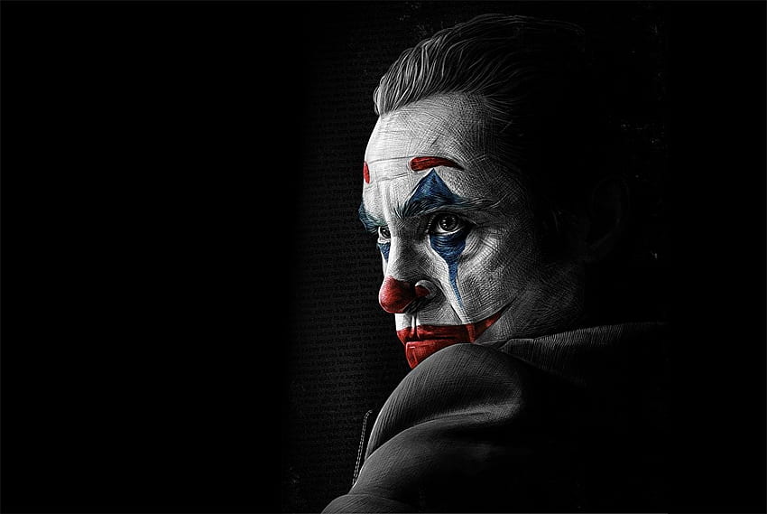 Joker 2019 Joker hero Clown Joaquin Phoenix film, Black Joker 2019 HD wallpaper