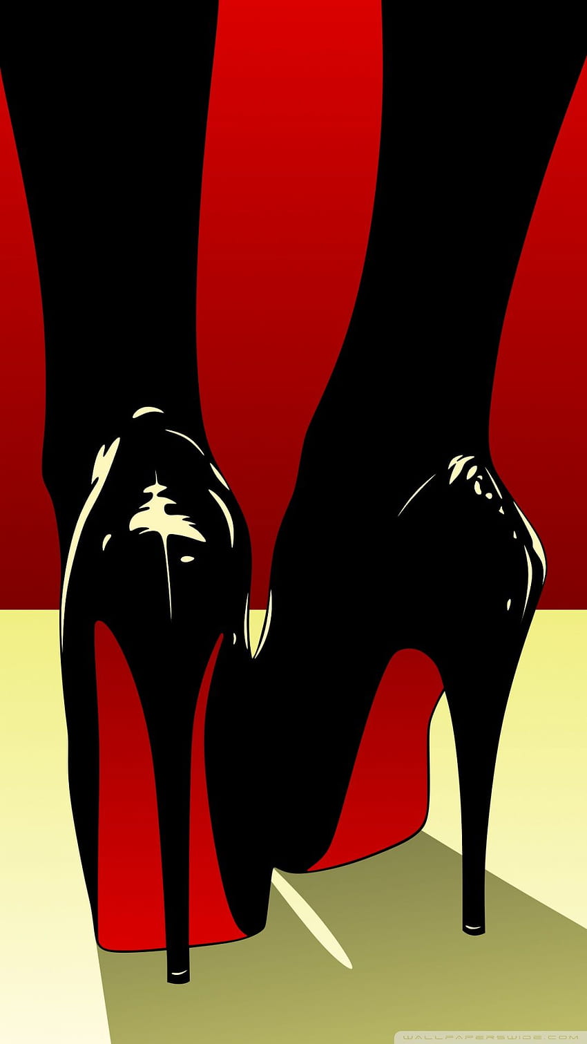 Pop Art High Heels Shoes Red Bottom U HD phone wallpaper