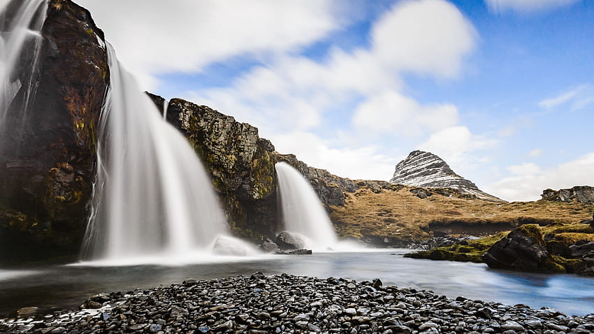 Kirkjufell Iceland Landscape Waterfall Mountain Top Long Exposure graphy Nordic Landscapes - Resolution:, Iceland Mountains HD wallpaper
