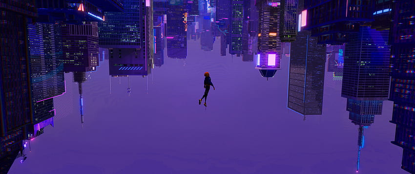 โครงร่างสีย้อนยุคของ Cyberpunk แก้ไข Spiderverse Ultrawide ยอดนิยม: จอกว้าง, Cyberpunk Purple วอลล์เปเปอร์ HD