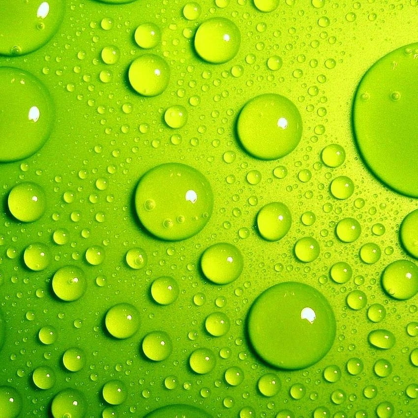 iPad für Ihr Tablet: Kondenswasserperlen auf einem Bier. Blasen, grüne Blase, grün HD-Handy-Hintergrundbild