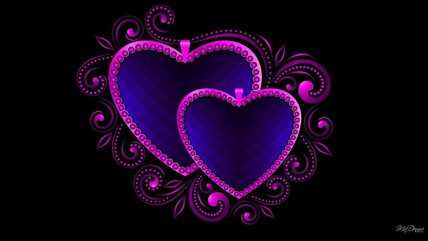 Purple and Blue Hearts . Background, Colorful Hearts HD wallpaper | Pxfuel