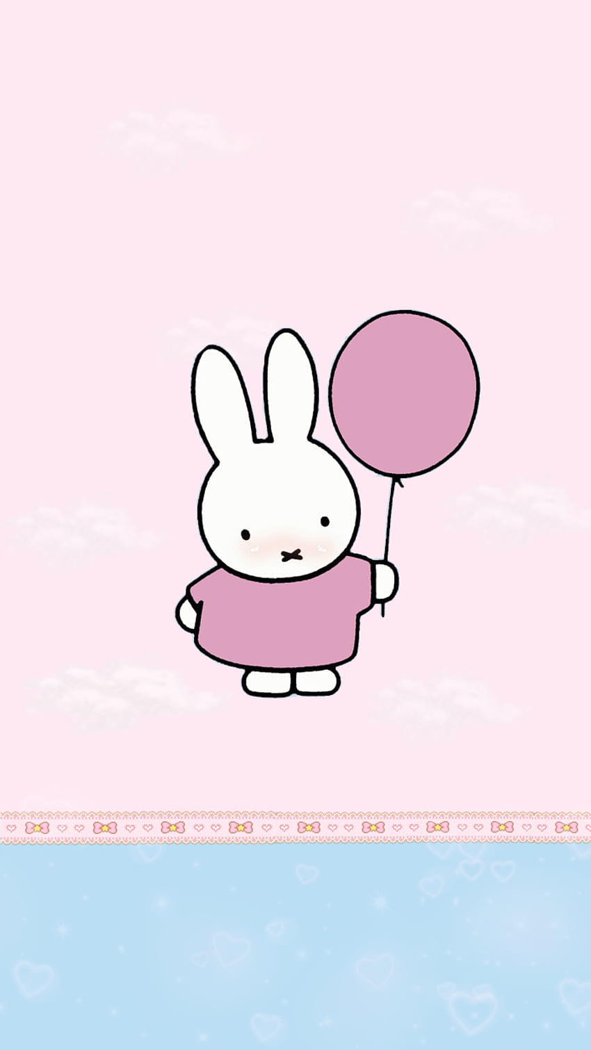 bunny kawaii cute pink HD phone wallpaper