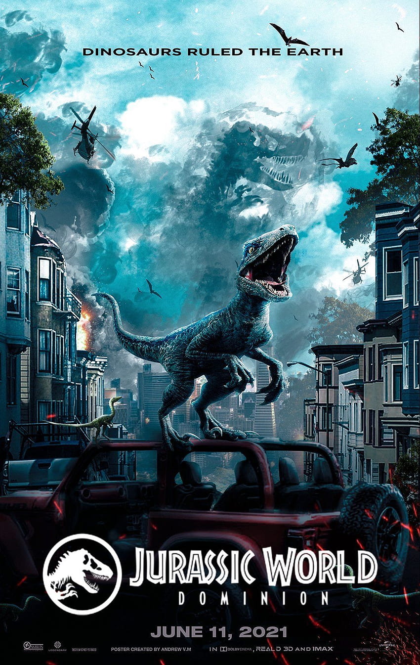 โปสเตอร์หนังปี 2021 Jurassic World Dominion วอลล์เปเปอร์โทรศัพท์ HD