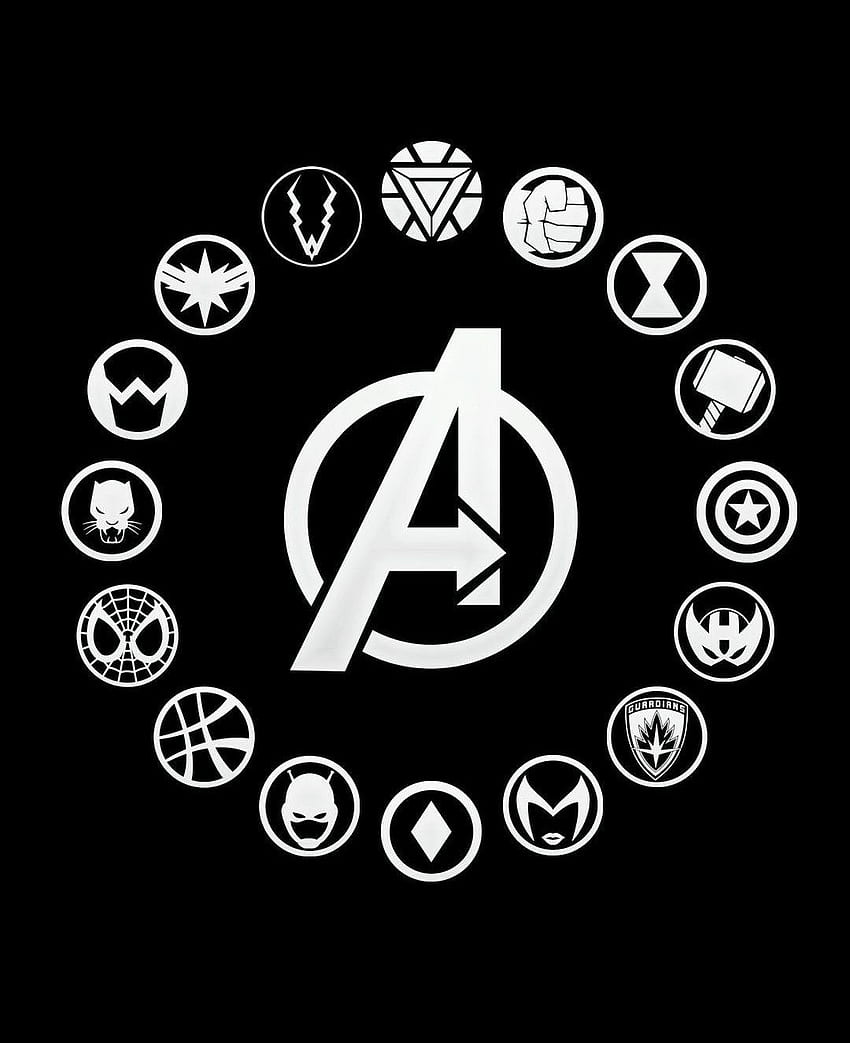 MARVEL - Avengers Infinity War - Heroes Icon. Avengers , Marvel logo, Avengers tattoo HD phone wallpaper
