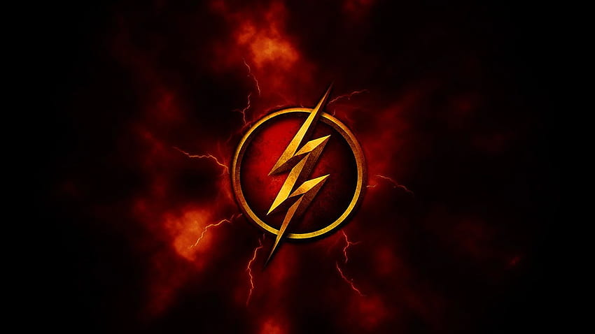Simbolo lampeggiante. Flash, il flash, il supereroe, il computer flash Sfondo HD