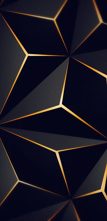 Hình nền tam giác đen và vàng với sự phối hợp màu sắc tinh tế sẽ làm cho thiết bị của bạn nổi bật hơn so với những hình nền thông thường.