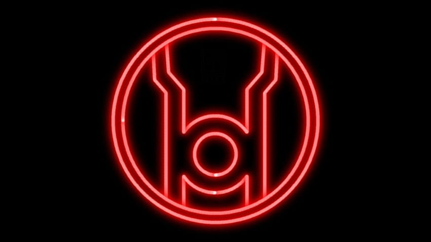Red Lantern Corps Neon Symbol WP HD wallpaper | Pxfuel