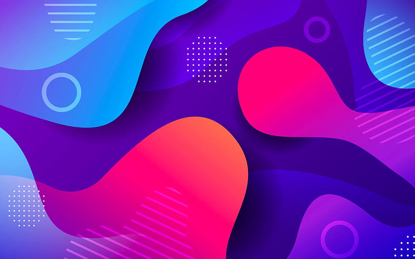 material design, 3D art, multicolored curves, geometric shapes, colorful backgrounds, abstract waves, geometric art, creative, abstract backgrounds HD wallpaper