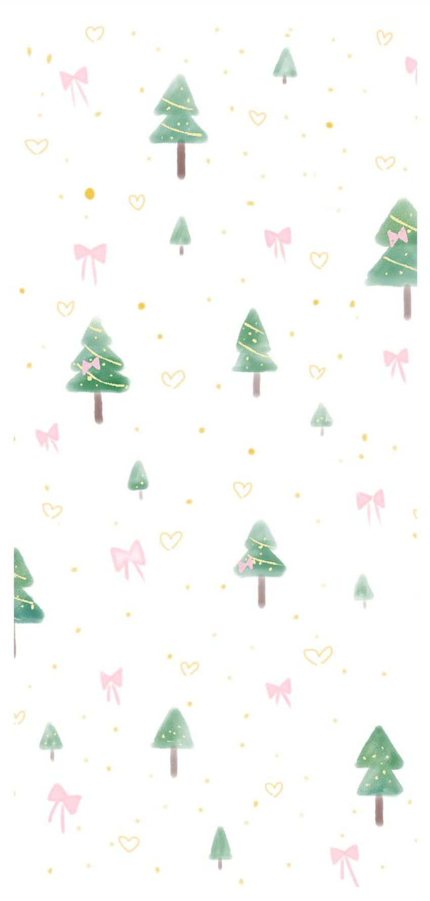 Watercolor Christmas Tree Mobile Background 400861343 HD phone wallpaper