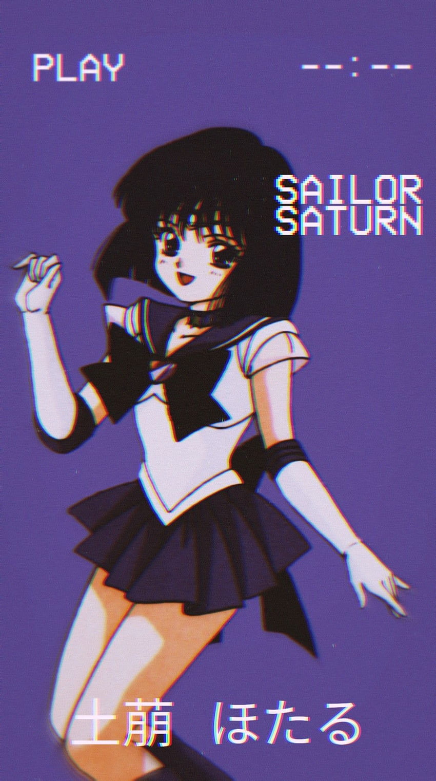 애니메이션 미학 편집, Sailor Saturn Aesthetic HD 전화 배경 화면