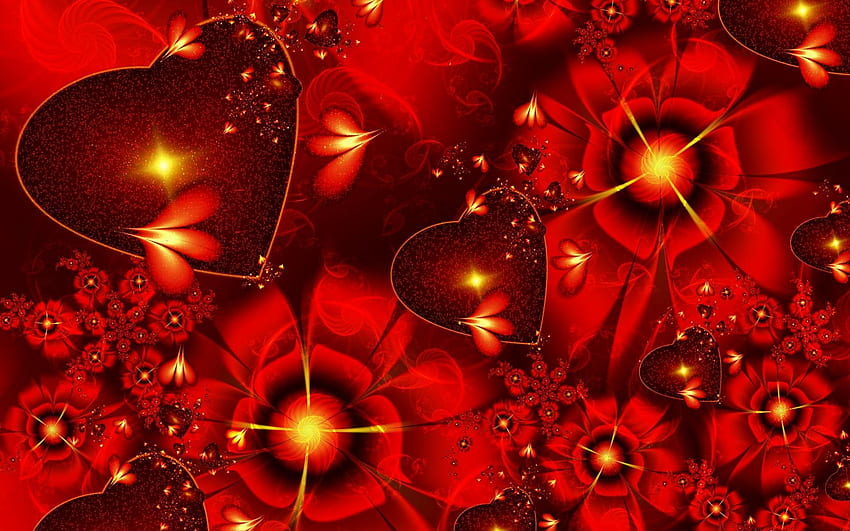 3d Abstract Happy Valentines Day Wide Wallpape HD wallpaper