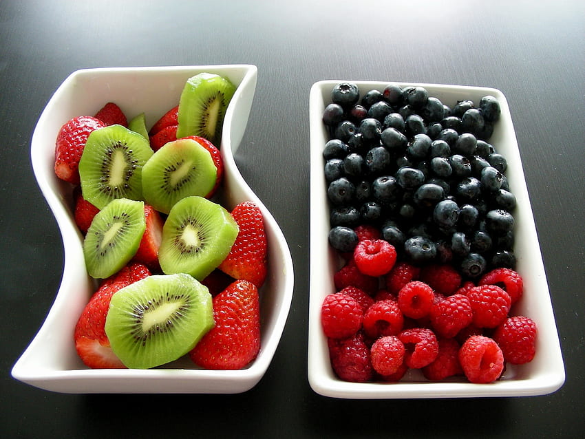 Food, Strawberry, Kiwi, Raspberry, Berries HD wallpaper