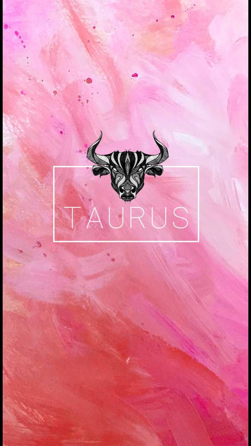 Zodiac Taurus V2 と背景、かわいいおうし座 HD電話の壁紙
