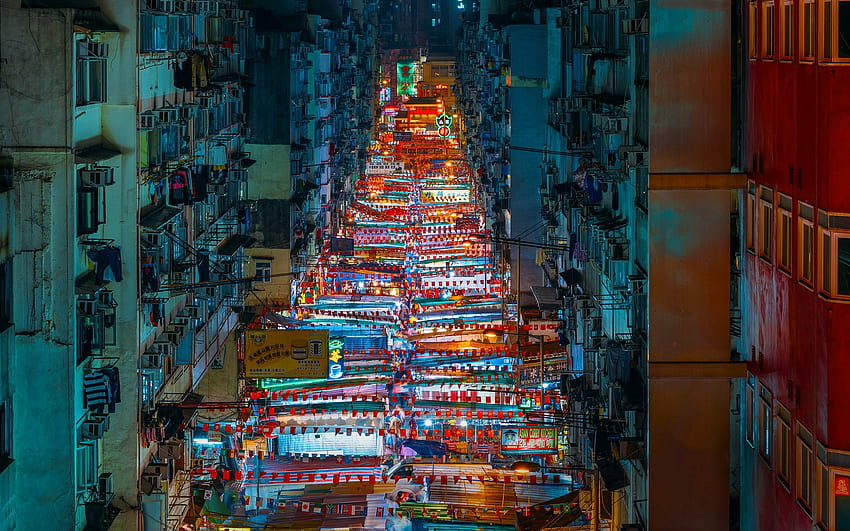 Building China City Hong Kong Market Night Street - Resolution:, China Street HD wallpaper