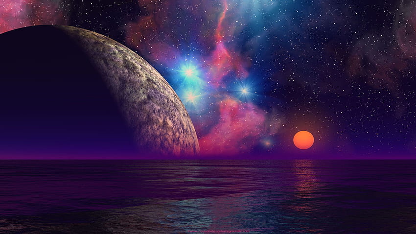 But tired of land, we open ourselves to oceans, tired of time we, Ocean Space HD wallpaper