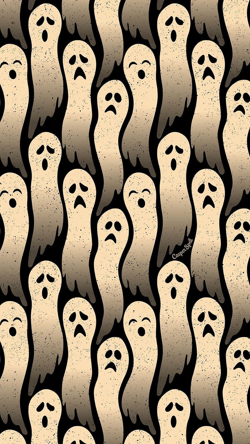 Ghosts repeat pattern Halloween background patterns, Spooky Cute HD phone wallpaper
