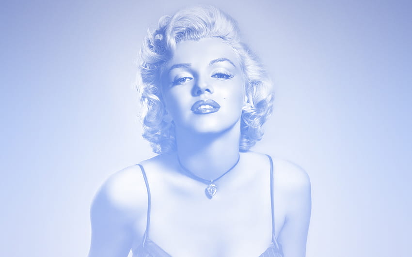 Marilyn Monroe Blue, étoile, bleu, modèle, belle Fond d'écran HD