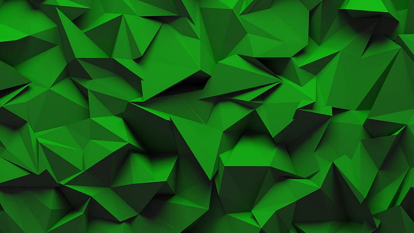 trama, rilievo, geometrico, verde geometrico Sfondo HD