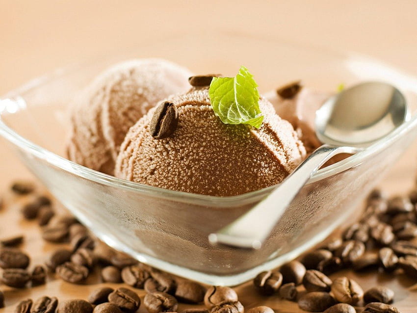 ไอศกรีม หวาน ช็อคโกแลต น้ำตาล กาแฟ อาหาร ครีม วอลล์เปเปอร์ HD