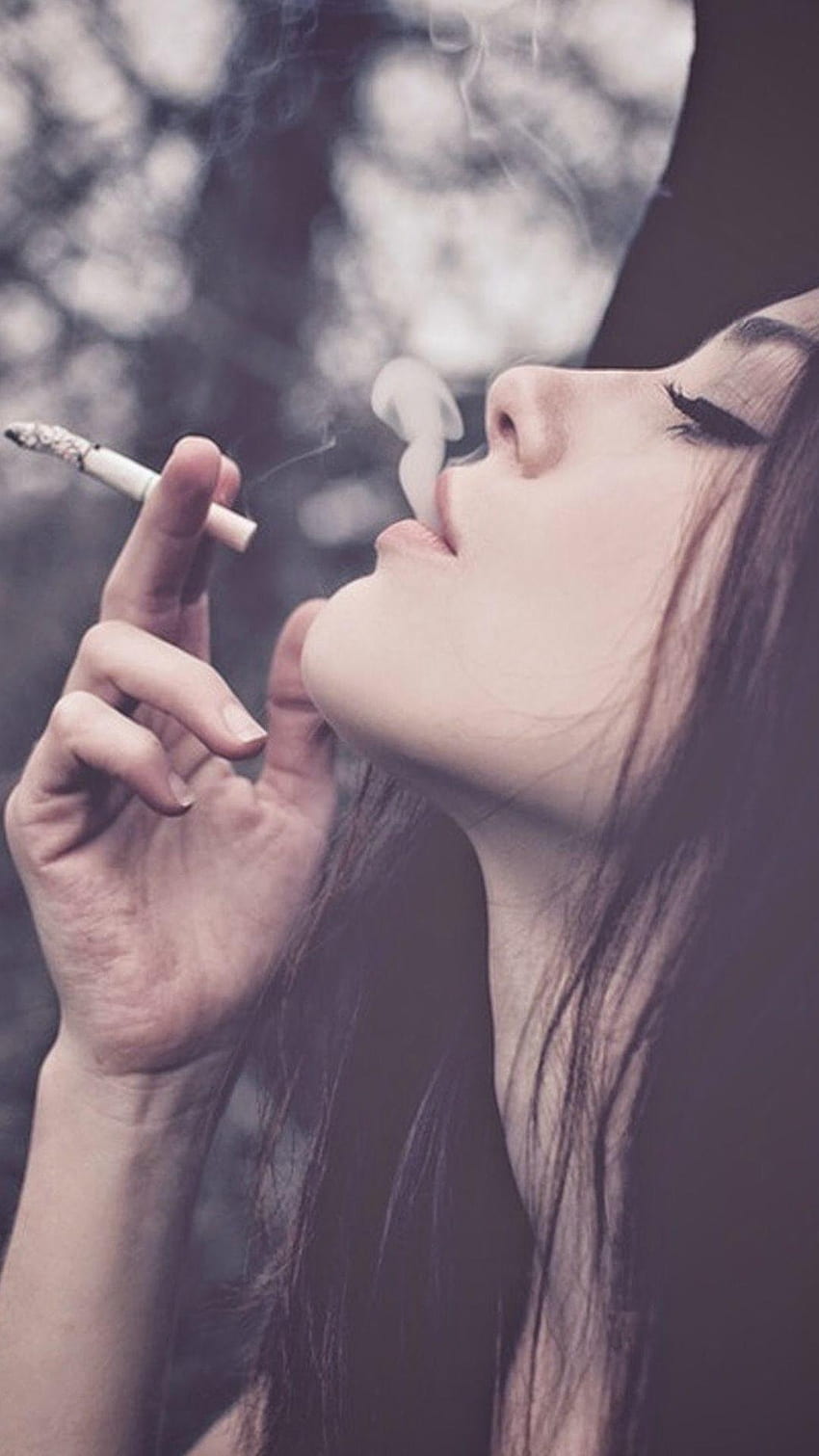 Rauchendes Mädchen, Frauen rauchen HD-Handy-Hintergrundbild