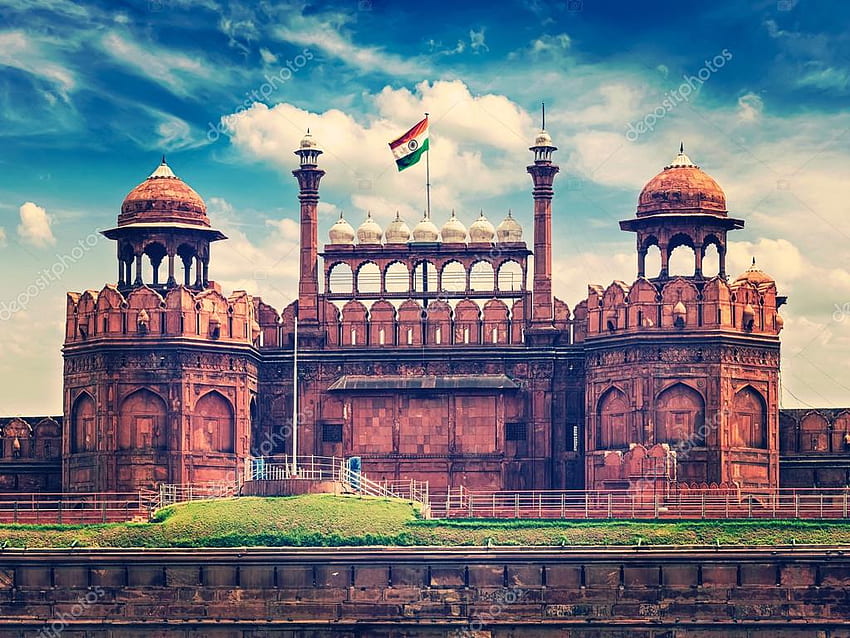 Indien-Unabhängigkeits-Symbol-Reise-Tourismus-Hintergrund, indischer Tourismus HD-Hintergrundbild