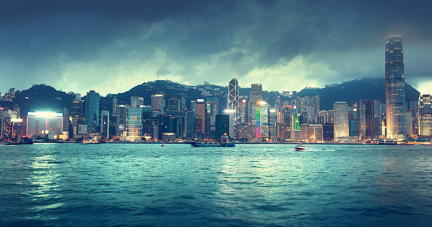 Hong kong skyline ultra High quality walls HD wallpaper | Pxfuel