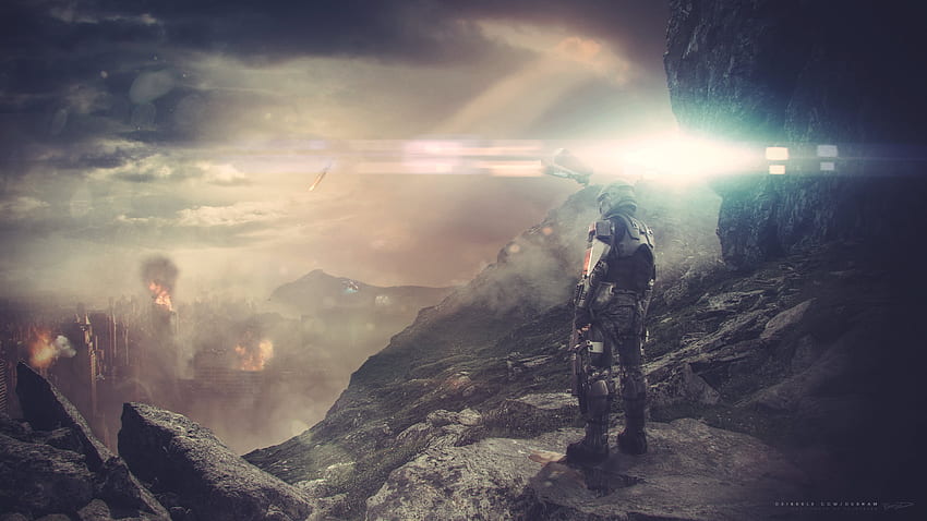 Ilustraciones de Halo 5 Guardianes fondo de pantalla