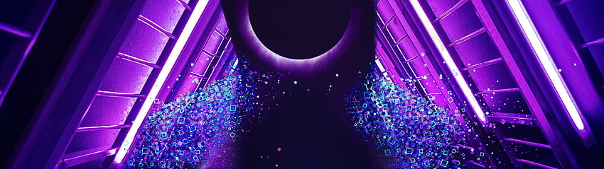 Abstract Puprle Dark Background, 3840X1080 Purple HD wallpaper