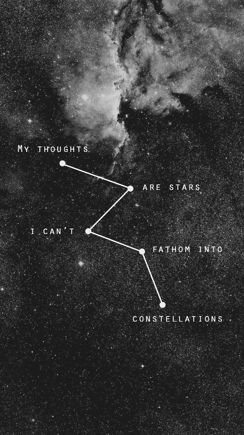 Quotes, Stars, And - Aesthetic Love Stars Quotes -, Constellation Aesthetic HD phone wallpaper