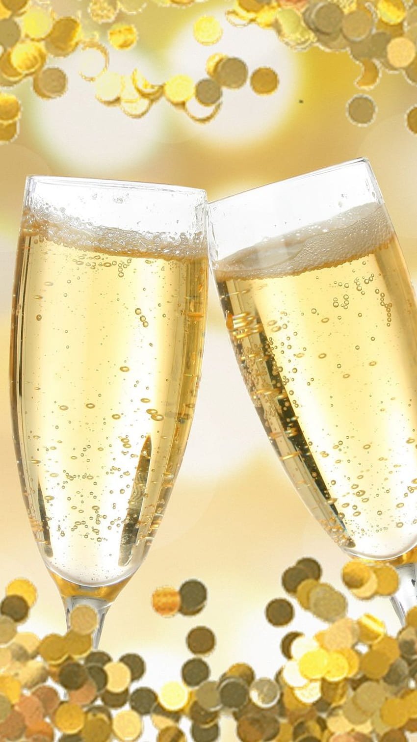 champagne glasses, new year, Celebration HD phone wallpaper
