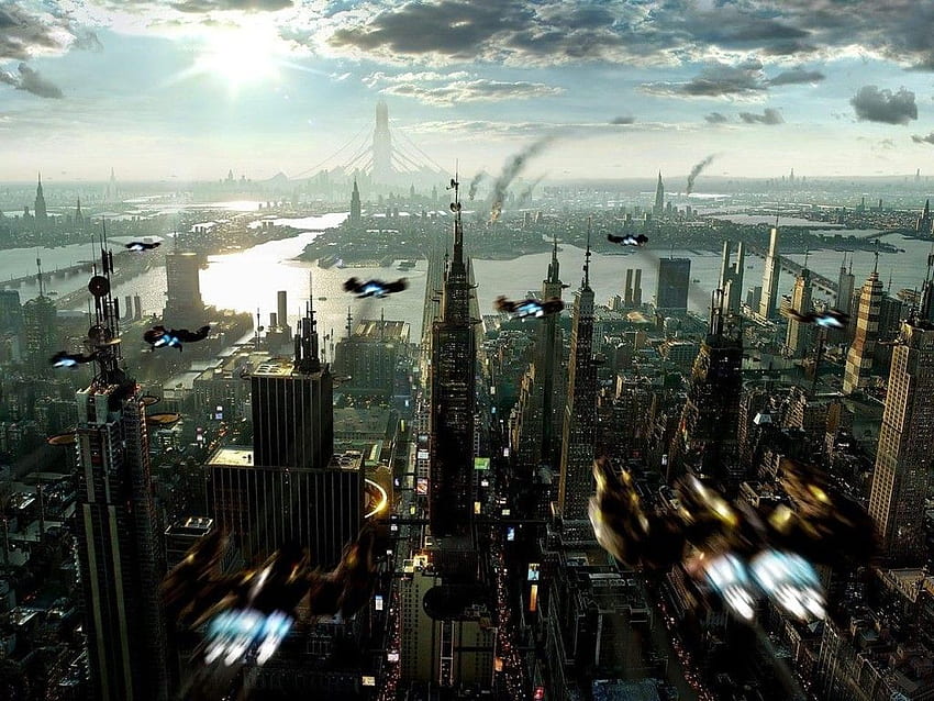 e nes de ciudades นักอนาคตศาสตร์ เมืองในอนาคต อนาคต ทิวทัศน์เมืองในอนาคต วอลล์เปเปอร์ HD