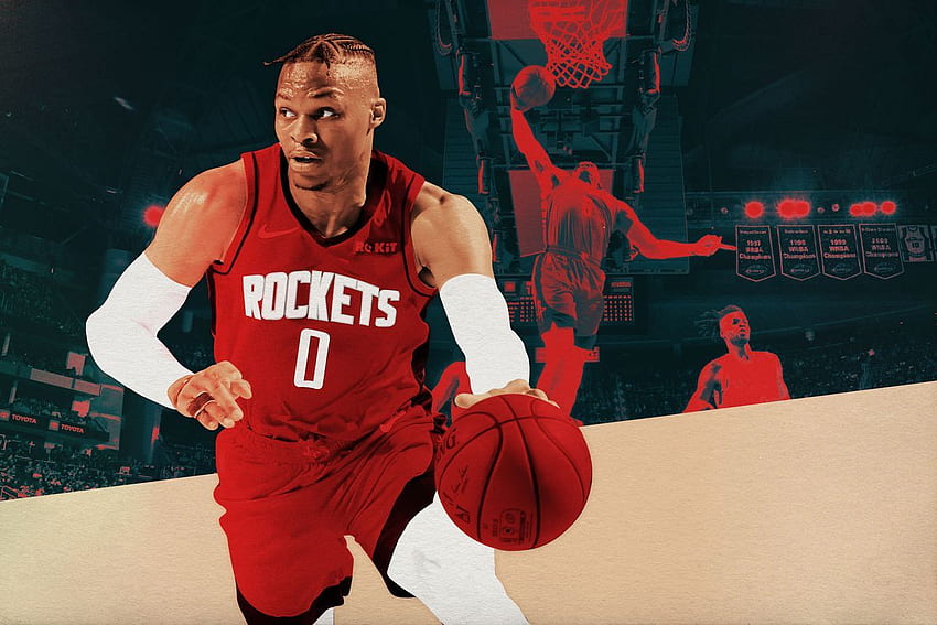 ยินดีต้อนรับสู่ความเป็นจริงใหม่ของ Russell Westbrook, Russell Westbrook Houston Rockets วอลล์เปเปอร์ HD