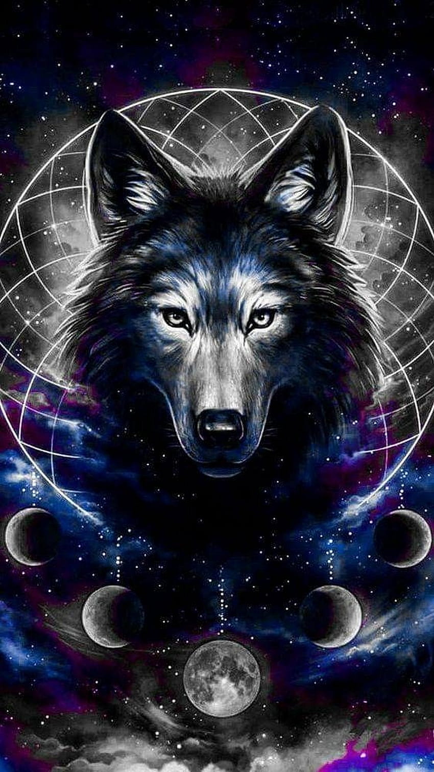 Mystic Wolf Moon iphone Tumblr, Indian and Wolf iPhone HD phone wallpaper