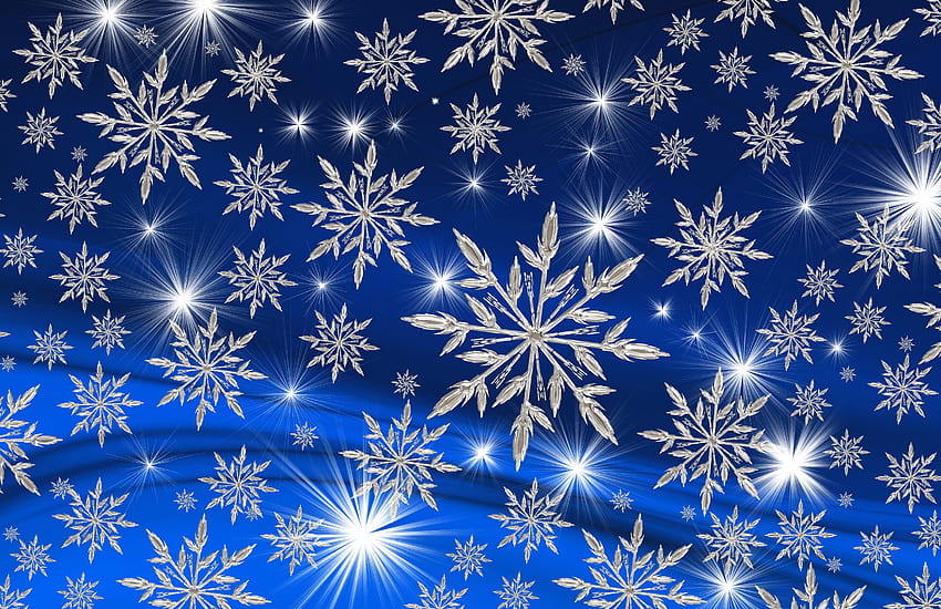 Feiertage, Winter, Kunst, Neujahr, Schneeflocken, Weihnachten HD-Hintergrundbild