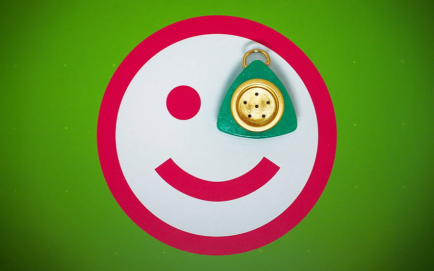 Smile, Eye, Button HD wallpaper