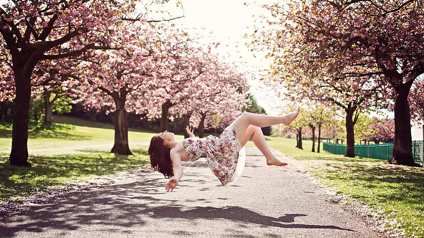 What effect does spring have on you?, Abstract, Levitation, Mood, 3D, Spring HD wallpaper