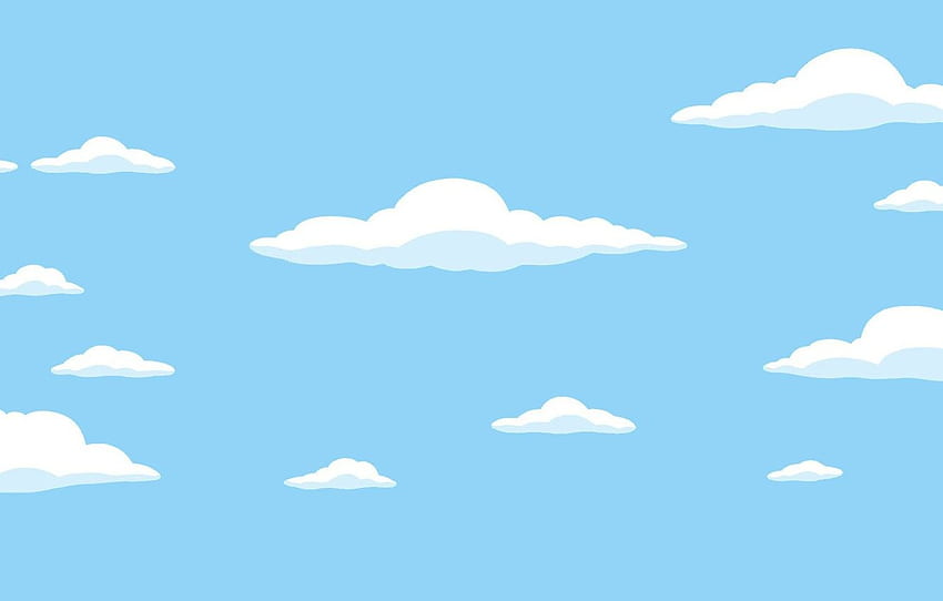 Clouds, The simpsons, Figure, Background, Simpsons, Art, Cartoon Cloud HD wallpaper