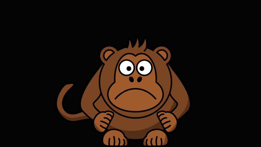 Monkey, Funny, Art, Vector - Monkey Cartoon Clipart -, Cartoon Gorilla HD wallpaper