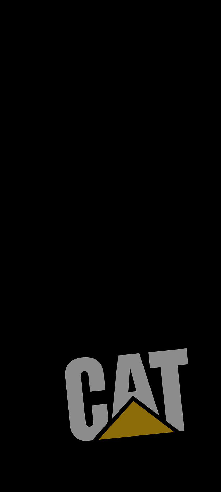 Caterpillar Logo, symbol, midnight HD phone wallpaper