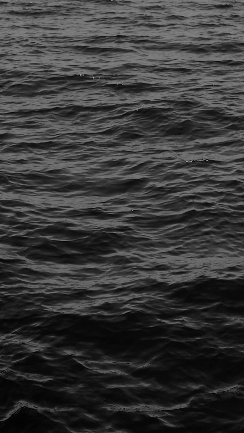 Pełen Wody Morze Ciemny Bw Głęboki Ocean Tapeta na telefon HD