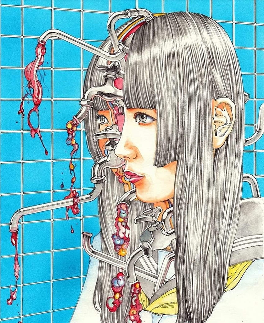 Surrealistic Horror by Shintaro Kago. Art, Dark art, Anime HD phone wallpaper