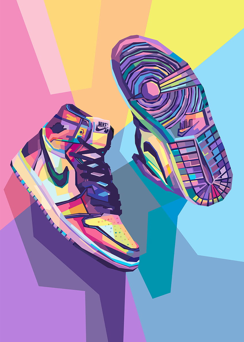 Nike Air Jordan Art. Nike art, маратонки , арт, щампа на маратонки HD тапет за телефон