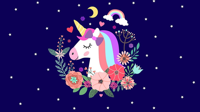 Floral Unicorn • For You, Mermaid and Unicorn HD wallpaper